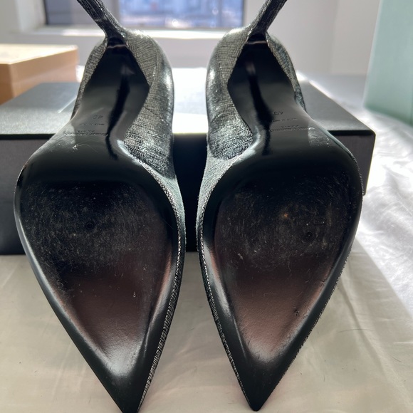 Saint Laurent Anja 105mm Metallic Heels - Picture 9 of 14